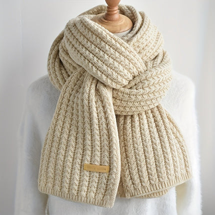Luxurious Geometric Knit Winter Scarf