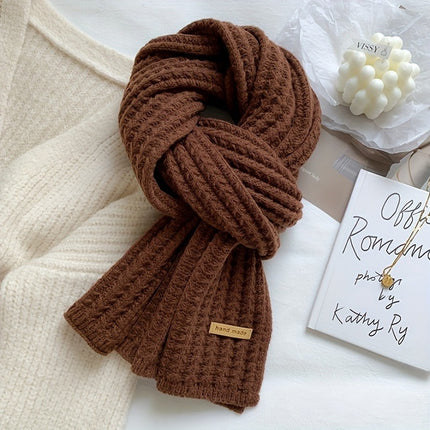 Luxurious Geometric Knit Winter Scarf