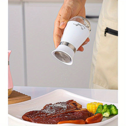 Stainless Steel & Glass Salt & Pepper Set