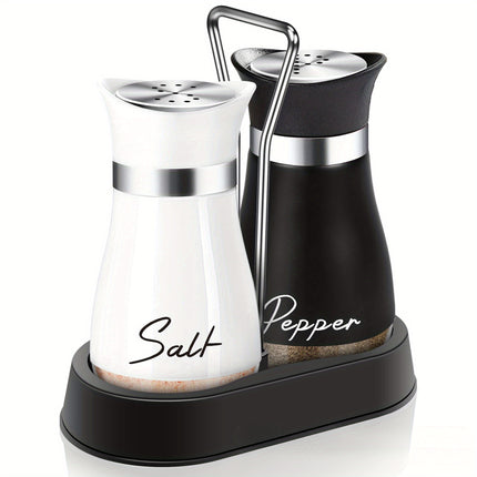 Stainless Steel & Glass Salt & Pepper Set