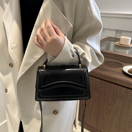 Solid Color Faux Leather Crossbody