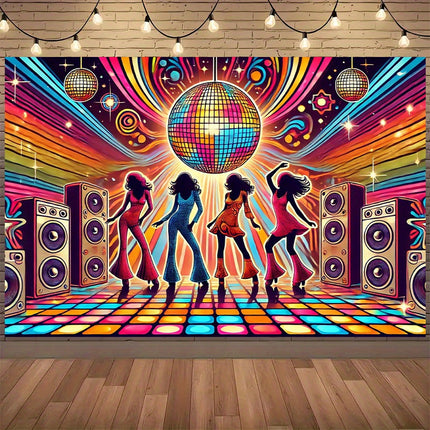 1970s Retro Disco Party Backdrop