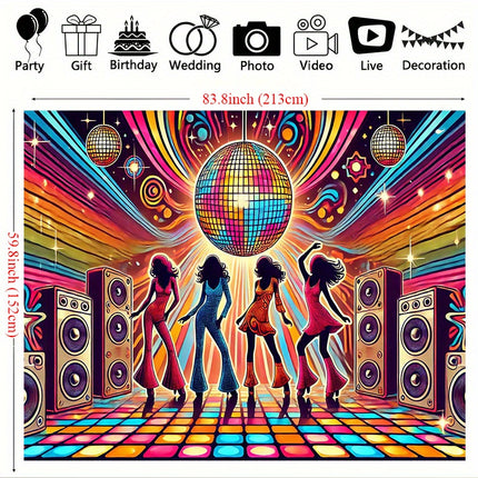 1970s Retro Disco Party Backdrop