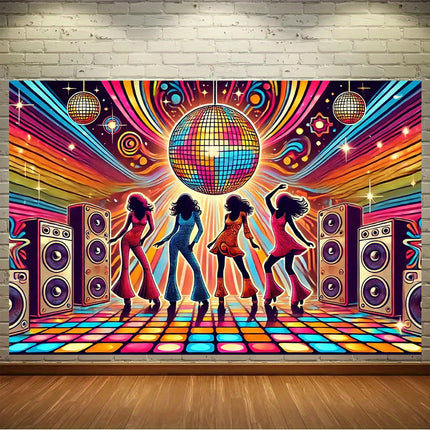 1970s Retro Disco Party Backdrop