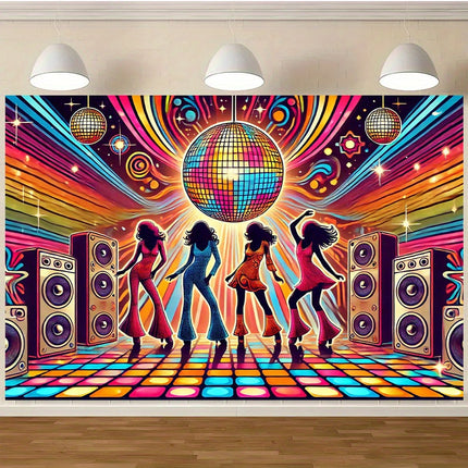 1970s Retro Disco Party Backdrop