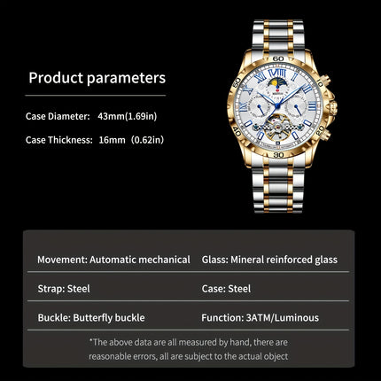 Moon Phase Automatic Mechanical Watch