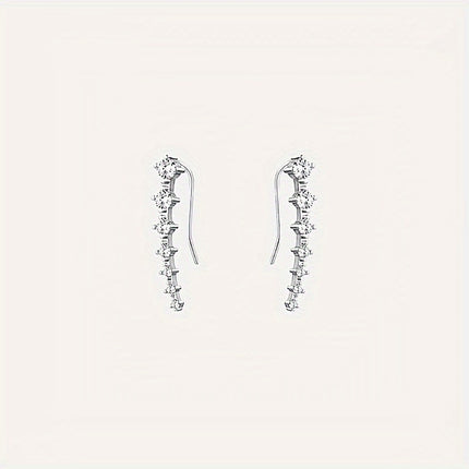 Elegant Star River Rhinestone Stud Earrings - Monti Bargains