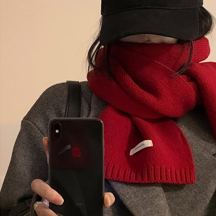 Luxurious 100% Pure Wool Knit Scarf