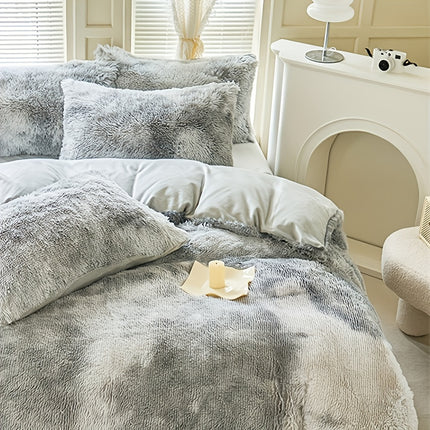 Cozy Tie-Dye Plush Duvet Cover Set – Soft & Stylish