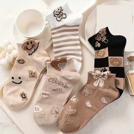Cute 3D Bear & Heart Socks