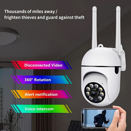 1080P WiFi Security Camera - Motion Tracking & Night Vision