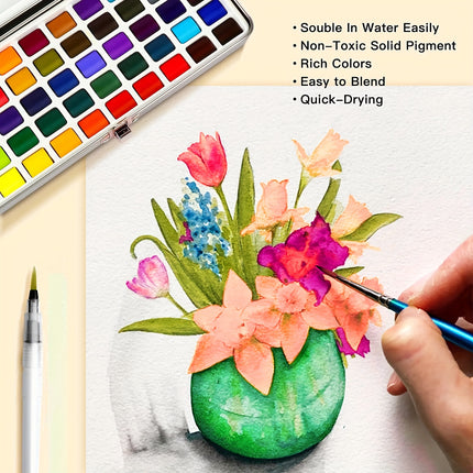 Metal Box Watercolor Set