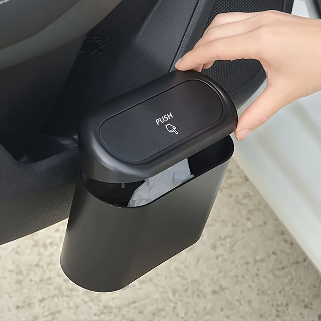 Leak-Proof Car Trash Can with Lid – Durable & Convenient