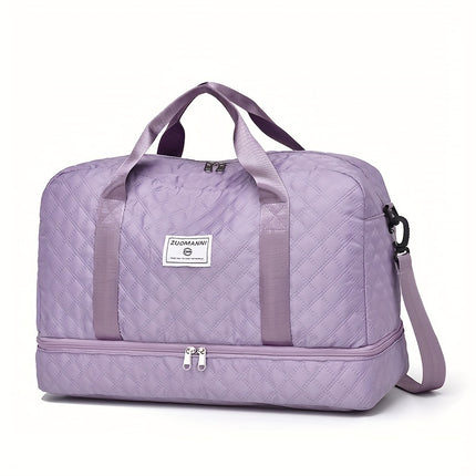 Argyle Pattern Large Capacity Duffle Bag