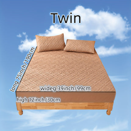 3pcs Waterproof Solid Fitted Sheet Set - 360° Coverage