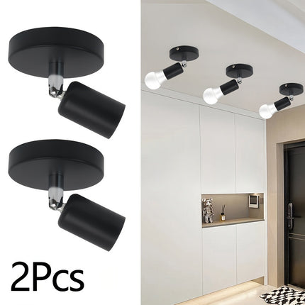 Adjustable Black Ceiling Light - Modern E27 Fixture