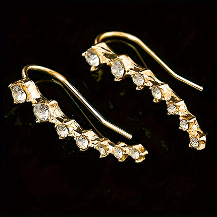 Elegant Star River Rhinestone Stud Earrings - Monti Bargains