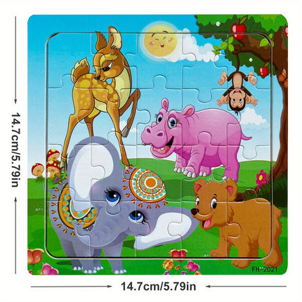 20-Piece Wooden Jigsaw Puzzles – Fun Learning for Kids! - Monti Bargains