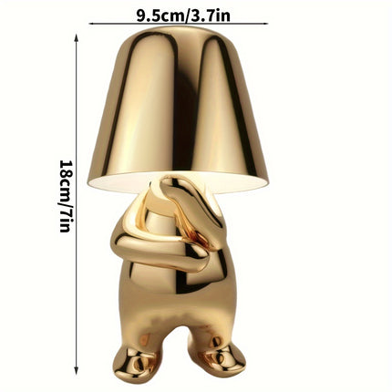 Golden Thinker LED Table Lamp with USB & Touch Control