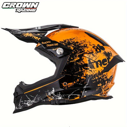 Crownracing Dual Sport Motorcycle Helmet – DOT Approved, Full Face