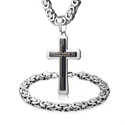 Stylish Stainless Steel Flat Chain Set