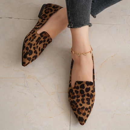 Women's Leopard Print Pointed Flats