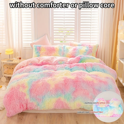 Cozy Tie-Dye Plush Duvet Cover Set - Soft & Stylish