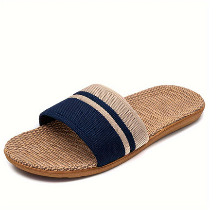 Women's Striped Linen Slippers