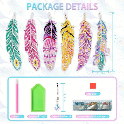 6 Pcs LazyFold Diamond Painting Bookmarks