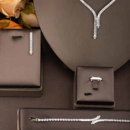 Classic Cubic Zirconia Wedding Set