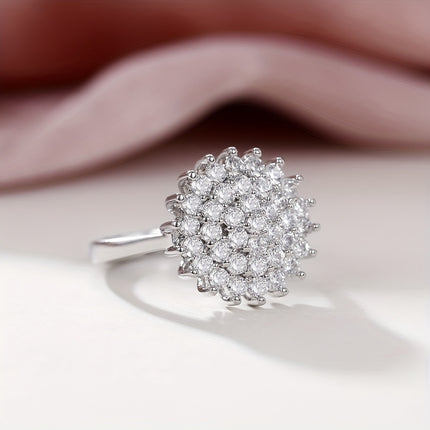 Lotus Zirconia Flower Ring
