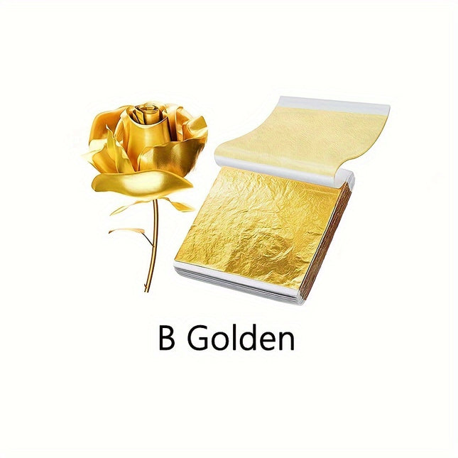 100pcs Golden & Silver Foil Sheets