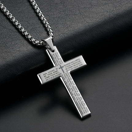 Trendy Engraved Cross Necklace