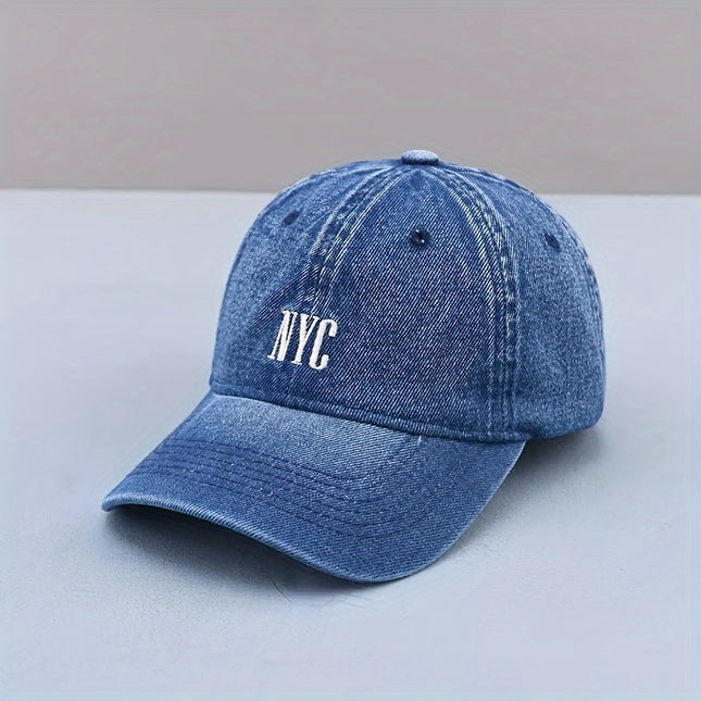NYC Embroidered Denim Hat