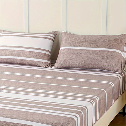 Striped Print Bedding Set - Soft, Comfortable All-Season Set