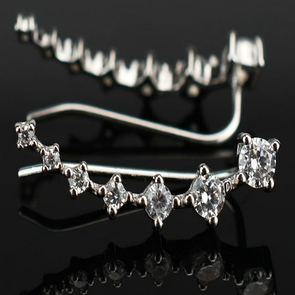 Elegant Curved Cubic Zirconia Studs