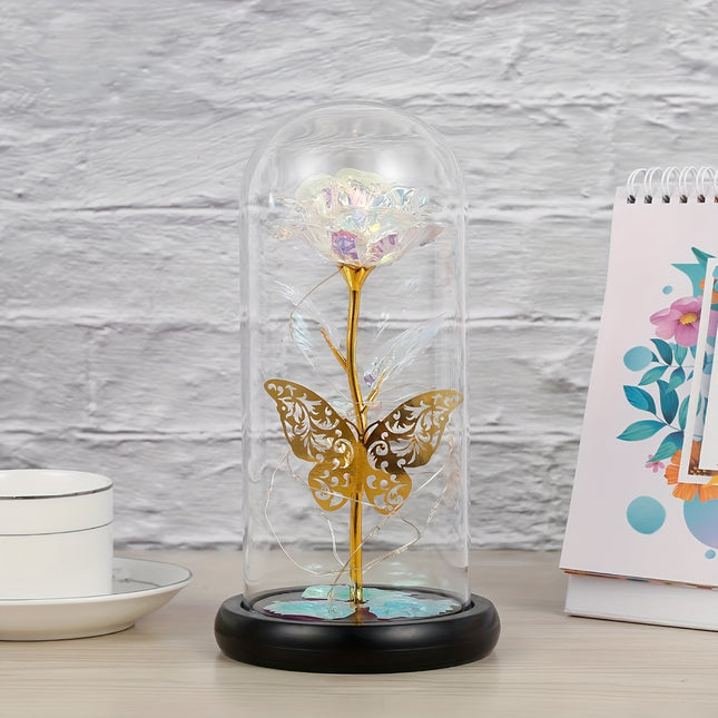LED Butterfly Rose Lamp – Romantic Light for Special Occasions