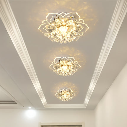 Modern Crystal Petals LED Ceiling Light - Elegant Indoor Fixture