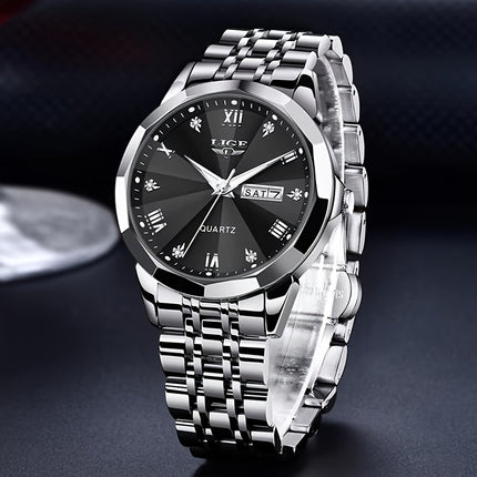 LIGE Luxury Luminous Quartz Watch