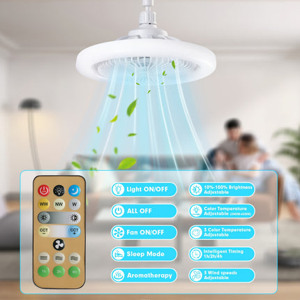 LED Ceiling Fan with Color Changing & Dimming