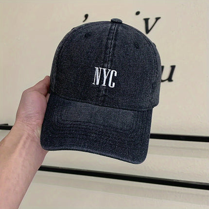 NYC Embroidered Denim Hat