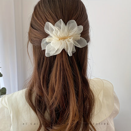 Elegant Flower Hair Clip – Daily Ponytail Accessory