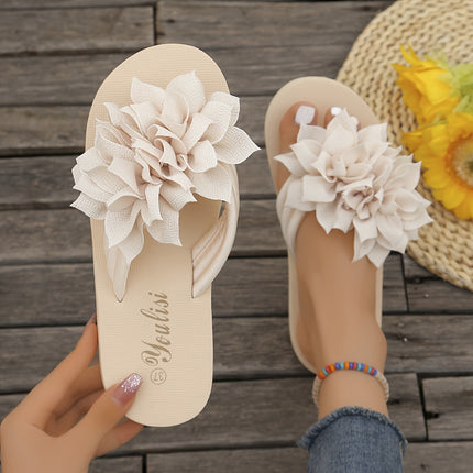 Flower Decor Flip Flops