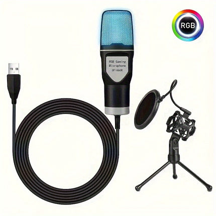 RGB Gaming Condenser Microphone - Monti Bargains