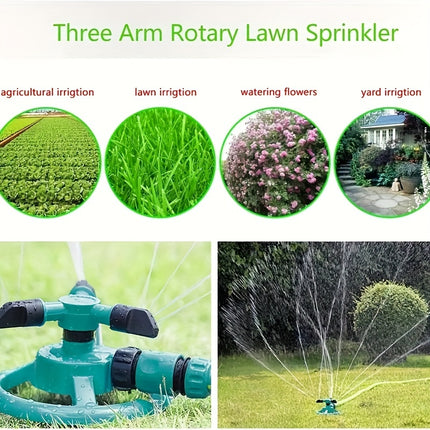 360-Degree Rotating Sprinkler - Effortless Garden Irrigation