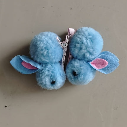 2pcs Plush Rabbit Hair Clips for Girls