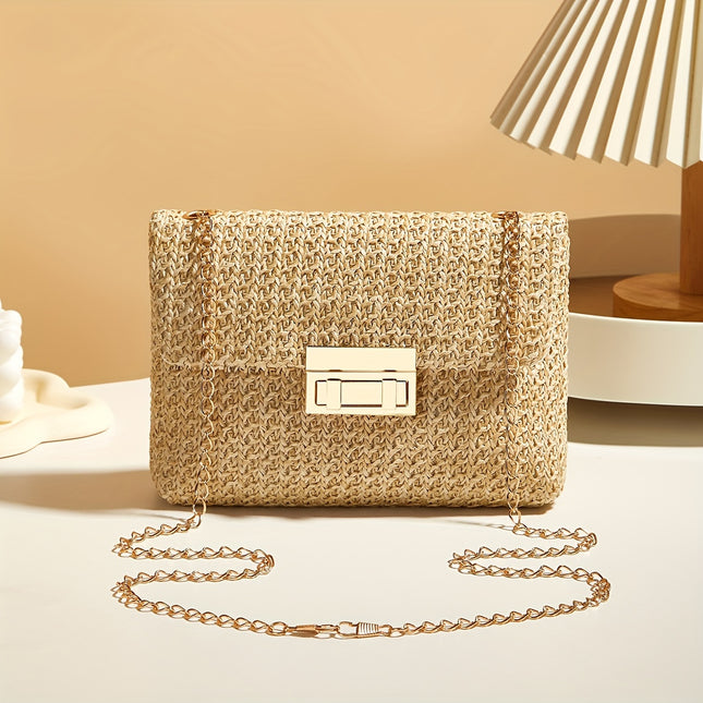 Elegant Crossbody Bag with Chain Strap – Timeless Glam - Monti Bargains