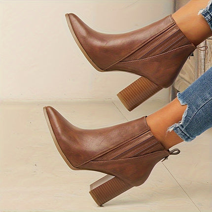 Trendy Chunky Heel Chelsea Boots