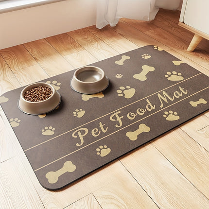 Quick-Dry Absorbent Dog Feeding Mat – Non-Slip & Stain-Resistant - Monti Bargains