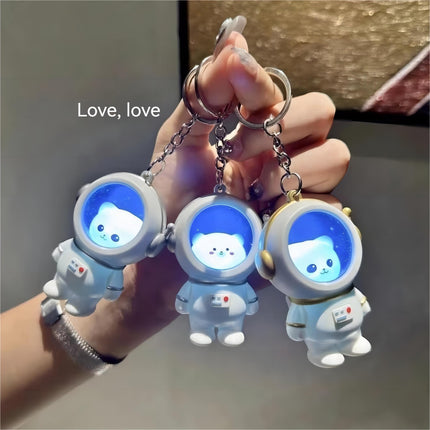 Astronaut Bear Night Light Keychain